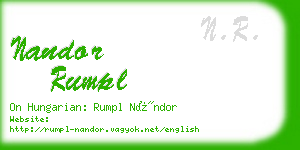nandor rumpl business card